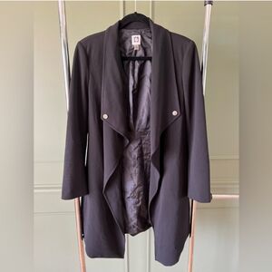Black Anne Klein Duster Jacket
